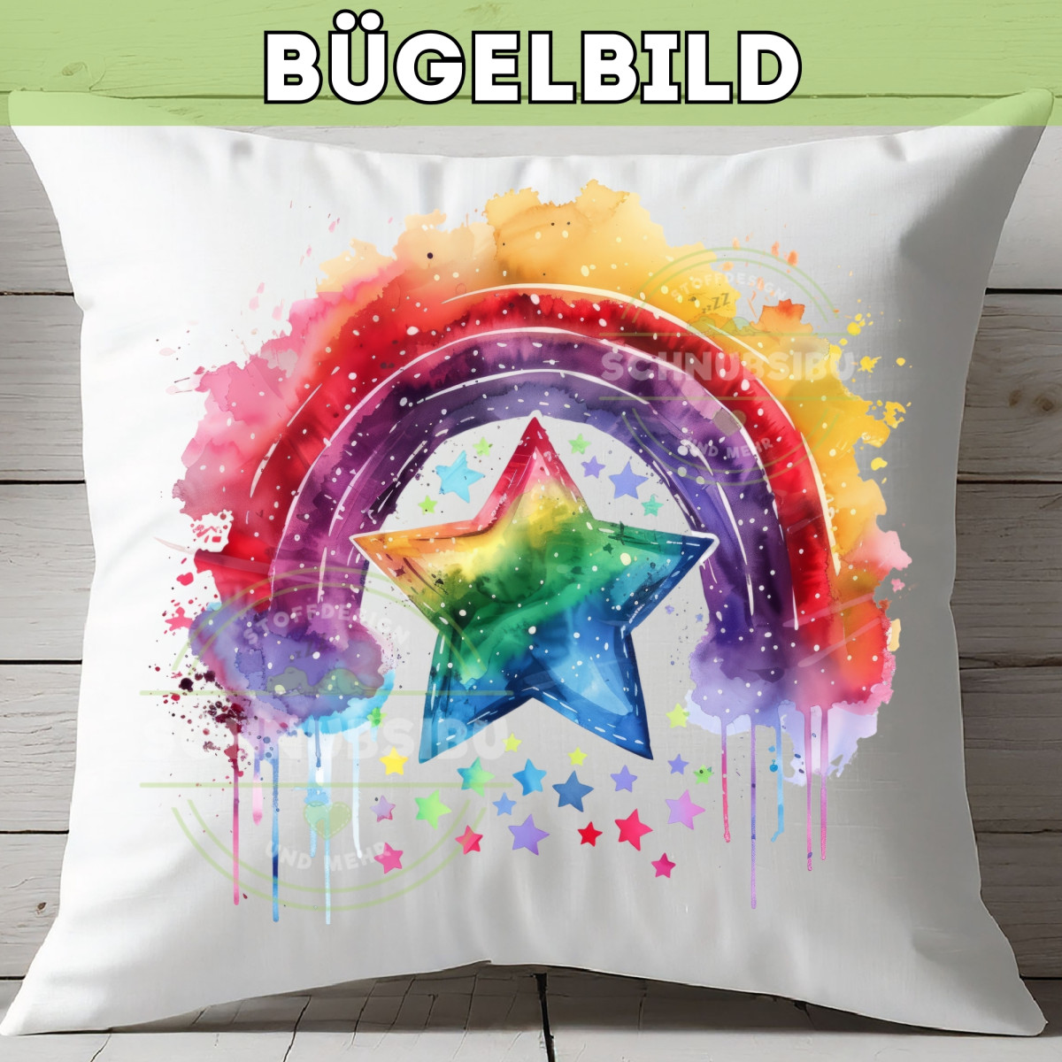 Bügelbild Regenbogen